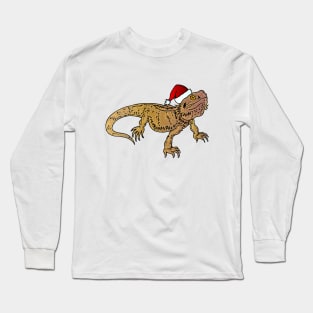 Bearded Dragon Santa Long Sleeve T-Shirt